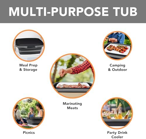 Large Collapsible BBQ Prep Tub - Image 4