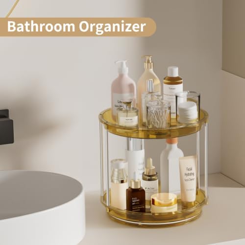 Rotating Makeup Organizer, Perfume Skincare Holder, 2 Tier 9 Inch - Image 5