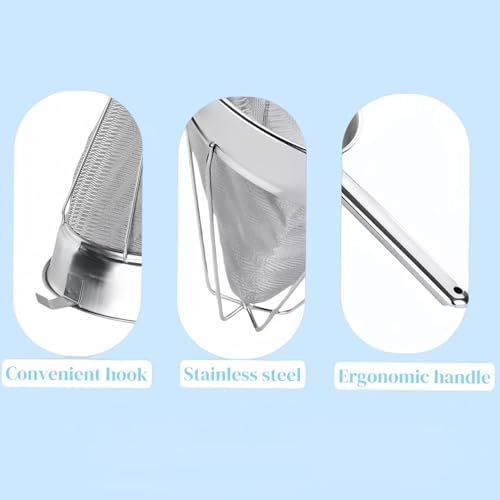 10-Inch Stainless Steel Fine Mesh Chinois Strainer - Image 3