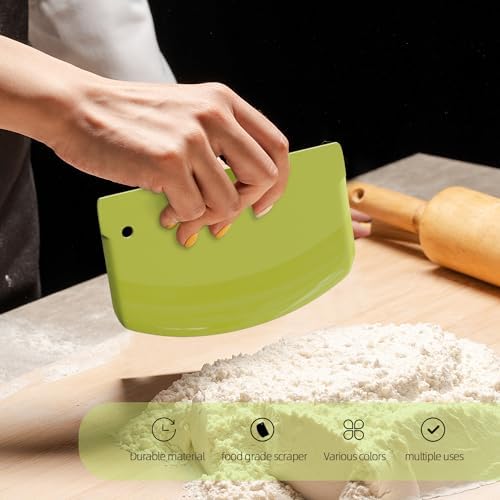 Hard Dough Scraper 4 PCs PP Plastic Bench Scraper Food Scraper - Image 5