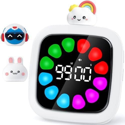 Yunbaoit Digital Visual Timer for Kids, 99-Minute Countdown, Rechargeable by Yunbaoit