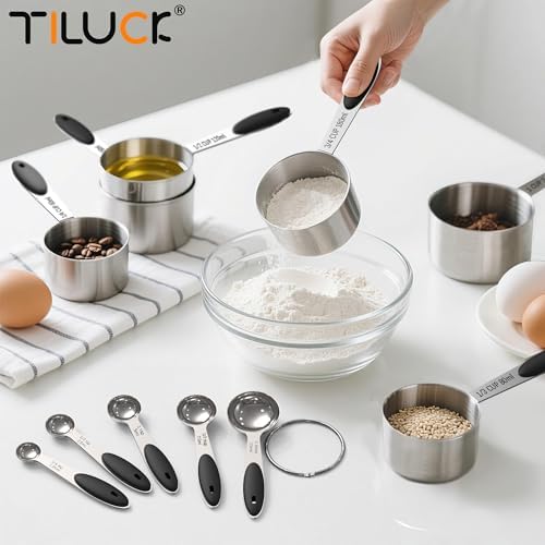 TILUCK Stainless Steel Measuring Cups and Spoons Set - Image 6