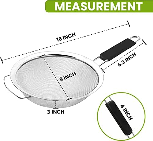 9" Large Fine Mesh Strainer - Image 6