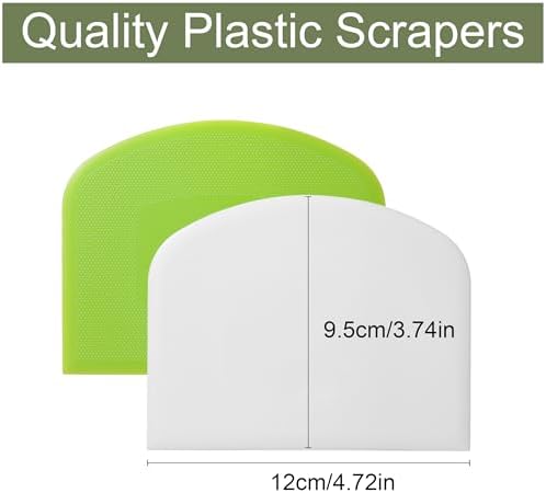 4 Pcs Bench Scraper, Dough Scraper, Versatile Kitchen Scraper Set - Image 2