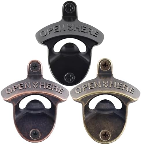 Black Rustic Beer Bottle Opener Wall Mounted Stainless by Wallmountedbottleopener