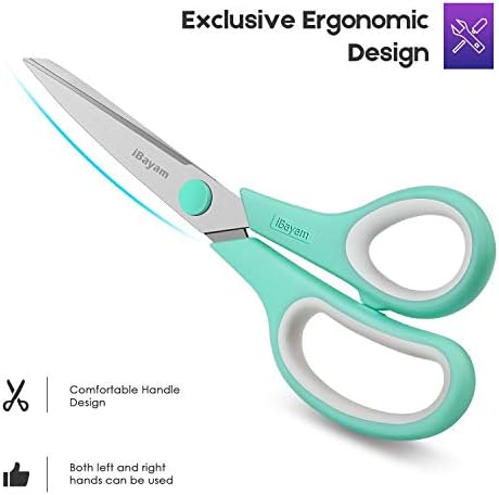 iBayam 8" Heavy Duty Scissors All Purpose - Image 5