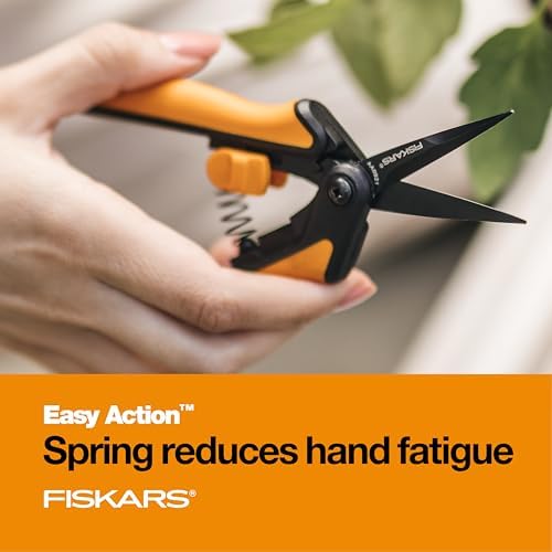 Fiskars 6" Non-Stick Pruning Snips, Resin-Resistant Garden Scissors - Image 4