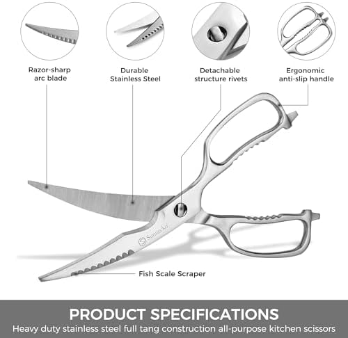 Sunnecko Heavy Duty Kitchen Scissors - Image 2
