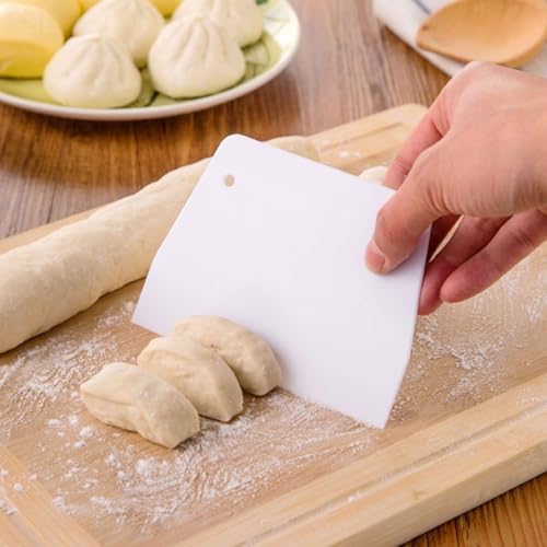 3 Piece Plastic Dough Scraper, Food Grade Trapezoidal Bread Scraper Set - Image 6