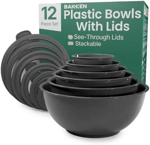 Bakken Master 12 Piece Plastic Nesting Bowls by BAKK%C3%8BNMASTER