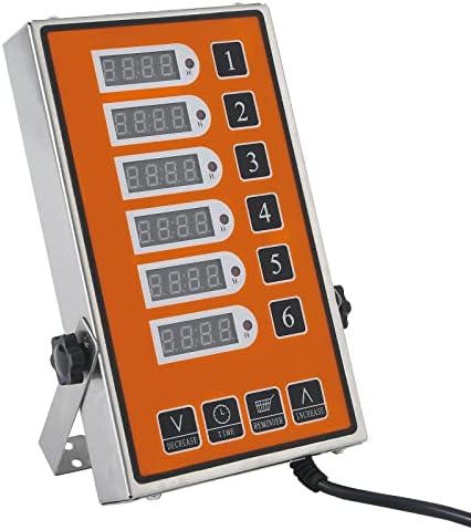6 Channel Commercial Kitchen Timer Digital Stainless Steel Timer - Image 3