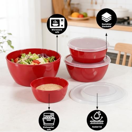 4-Piece Classic Plastic Bowls - Image 5