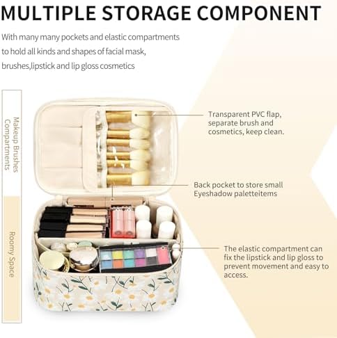OCHEAL Makeup Bag, Travel Makeup Organizer Bag, Cute Cosmetic Bags - Image 4