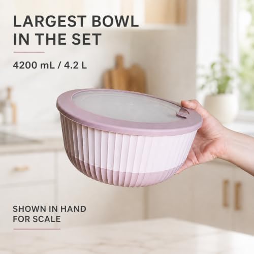 Dora Plastic Mixing Bowls with Lids - Image 4