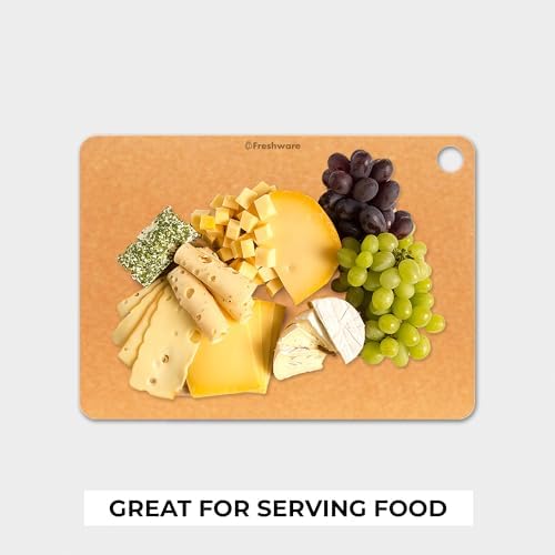 Freshware Wood Cutting Board for Kitchen, Dishwasher Safe - Image 5