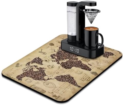 Coffee Bar Mat Accessories for Countertop by Kuyig+Home