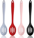 4Pcs Silicone Slotted Spoons Mixing Serving Spoons by Respleiej