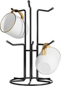 HULISEN Mug Tree for Large Cups, 6 Hook Countertop Coffee Mug Holder by HULISEN