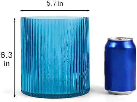 Blue Utensil Holder, 6.3" Glass Kitchen Utensil Holder - Image 4