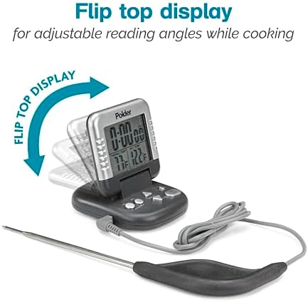 Polder Classic Digital Thermometer and Timer, Meat Thermometer - Image 3