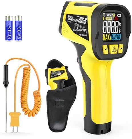Infrared Thermometer, Laser Temperature Gun，-40°C~800°C/ by TEMIRUP