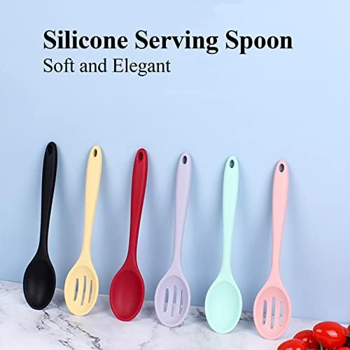4 PCS Colorful Silicone Serving Spoons - Image 2