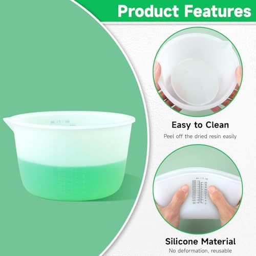 Gartful 600ml Reusable Silicone Resin Cups, Large Silicone Mixing Bowl - Image 5