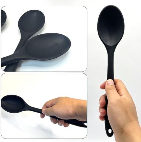 4 Pcs 10.8 Inch Large Silicone Spoons - Image 6