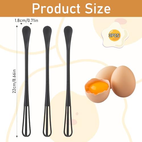 3 Pcs Tiny Whisk, Whisk Tool, Mini Whisk, Mini Small Wisk - Image 2