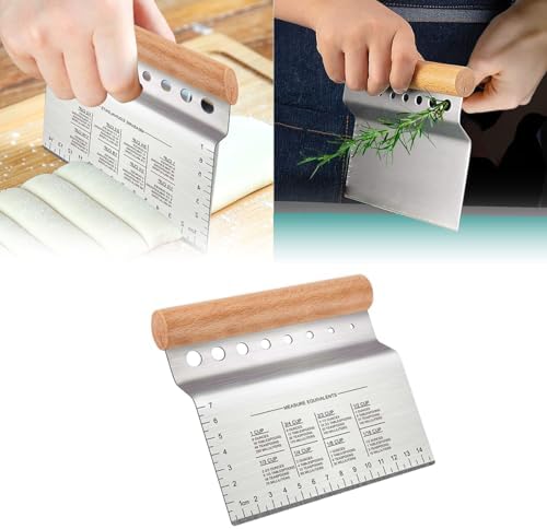 Bench Scraper Kitchen Herb Stripper, Dough Scraper Cutter, Food Scraper by Unknown