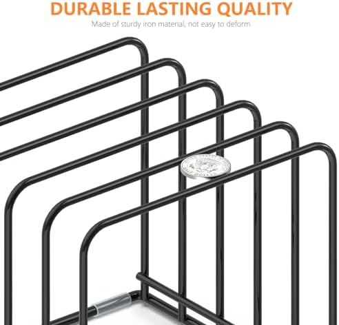 KORRTFID Kitchen Cabinet Organizer, Steel Cookware Holder, Divided Holder - Image 3