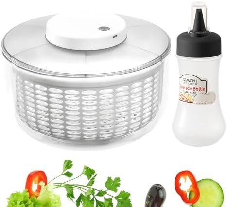 Electric Salad Spinner, 6L Vegetable Washer Dryer by GOLDMEET