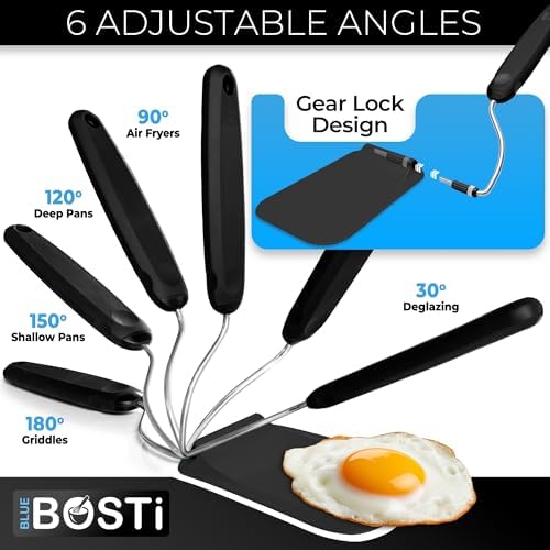 Adjustable Angle Spatula PPSU Material – Flexible Cooking Egg Flipper & Fish - Image 2