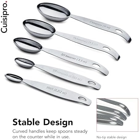 CUISIPRO Odd-Size Measuring Spoon SS 5pc Set - Image 5