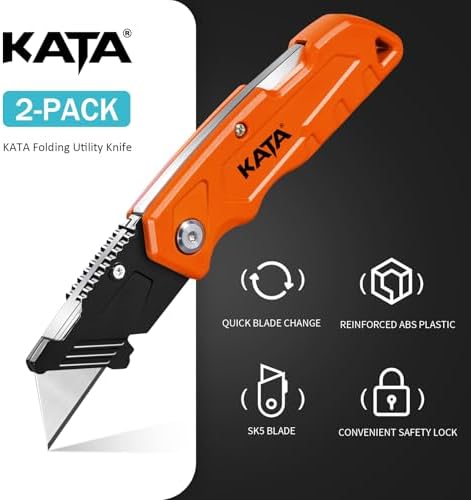KATA Folding Utility Knife Set, 2 Pack Box Cutter - Image 3