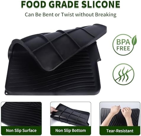 Silicone Dish Drying Mat for Kitchen Counter - Image 3