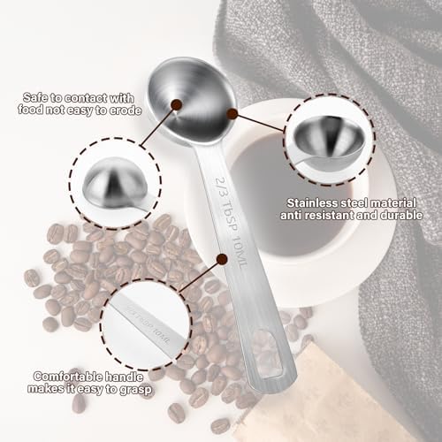 10ML / 2/3TBSP Measuring Spoons, Small Metal Teaspoons - Image 3