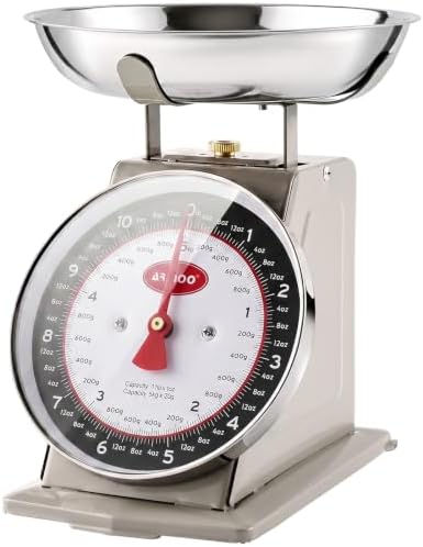 Mechanical Kitchen Scale, 11lb Analog Food Scale by ARINOO