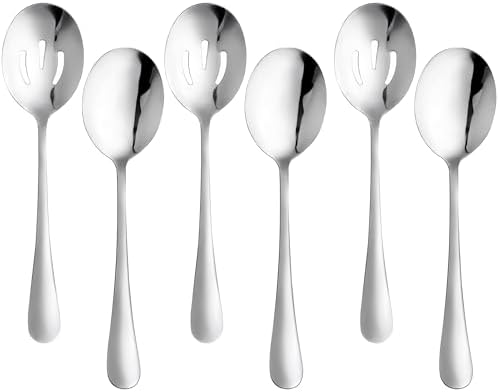 24 PCS Serving Spoons Set, 8.7 Inch Serving Spoon, Slotted Spoons by LayHyand