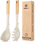 BUNDLEPRO Silicone Soup Ladle and Pasta Spoon Set by BUNDLEPRO
