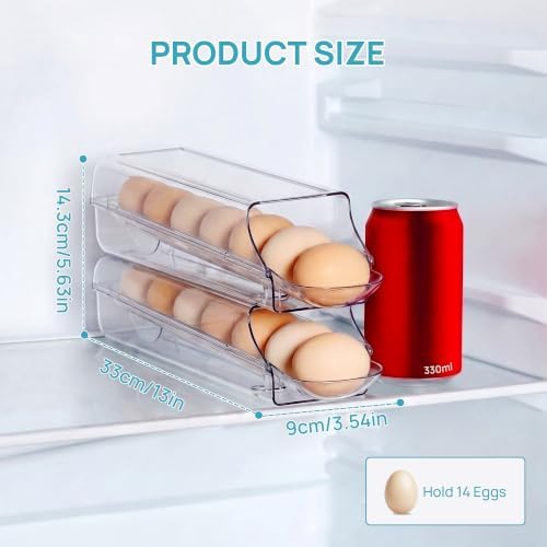 Vtopmart 2 Pack Auto Rolling Egg Holder - Image 2