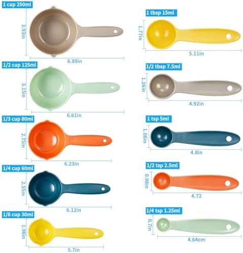 10 pcs Measuring Cups & Spoons Set, Kitchen Gadgets - Image 2