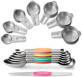 Stainless Steel Measuring Cups & Spoons Set, EWFEN Kitchen Tools Nesting by EWFEN