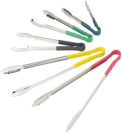 Winco 16" Blue Serving Tongs - Image 3