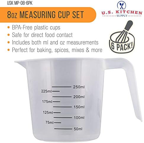 U.S. Kitchen Supply Plastic Measuring Cups - 8 oz - Image 2