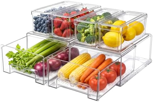 6Pack Fridge Organizers and Storage by YKIOKE