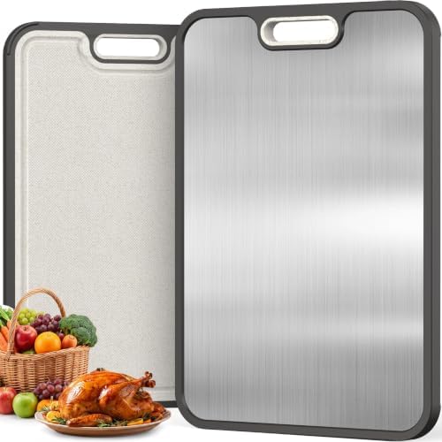 Titanium Cutting Board for Kitchen, Dual-Sided Pure Titanium Surface & by Unknown