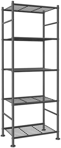 Sakugi 5-Tier Metal Storage Shelves Adjustable Feet by Sakugi