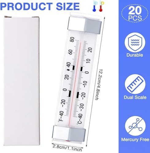 Refrigerator and Freezer Thermometer Fridge Thermometer 2 Pack – Waterproof - Image 2