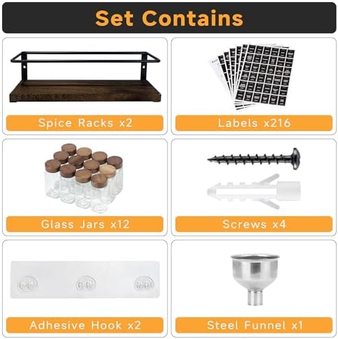 2-Tier Wall Mount Spice Rack Organizer - Image 2